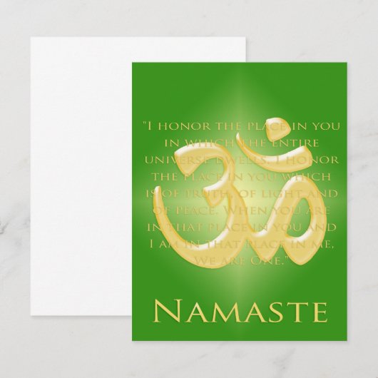 Om in Green & Gold - Namaste (Front/Back)