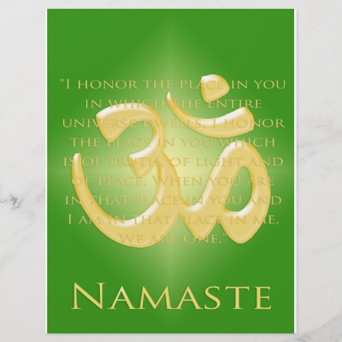 Om in Green  Gold _ Namaste Flyer