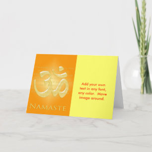 Om in Oranges & Gold - Namaste Card