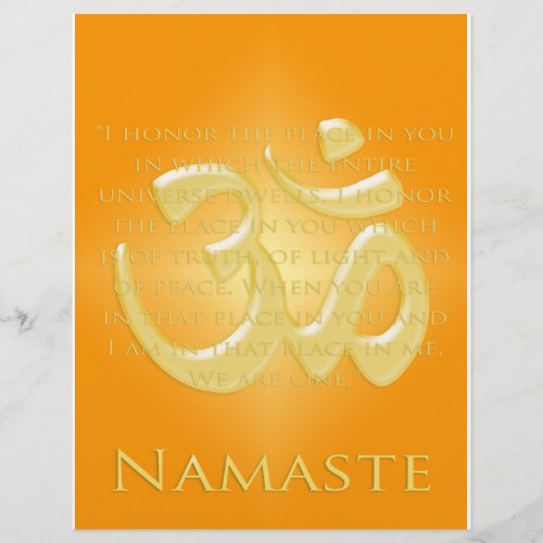 Om in Oranges  Gold _ Namaste Flyer