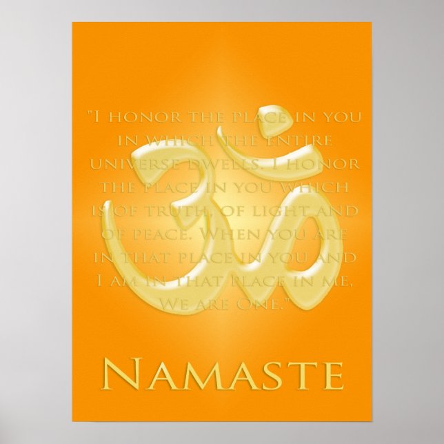 Om in Oranges & Gold - Namaste Poster (Front)