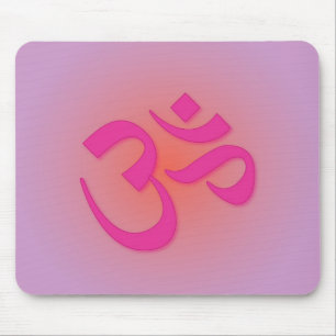 Om, in pink and orange mouse pad