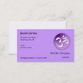 Om, in Purple and White Business Card (Front/Back)