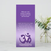 Om in Purples - Namaste (Standing Front)