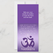 Om in Purples - Namaste (Front)