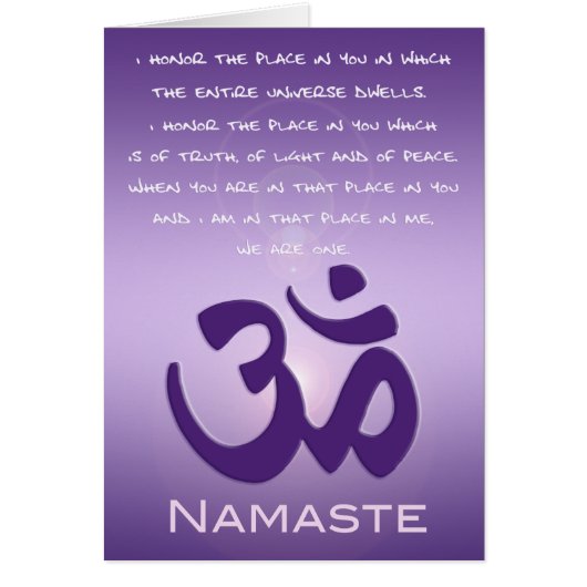 Om in Purples - Namaste Cards (Front)