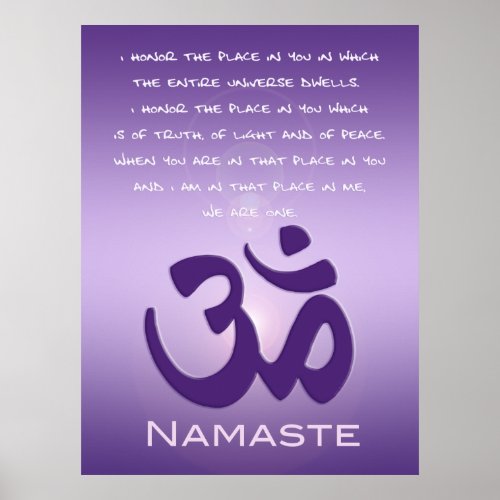 Om in Purples _ Namaste Poster