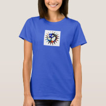 Om Ladies Burnout T-Shirt (Fitted), Vintage White