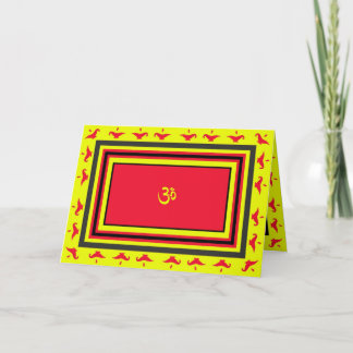 Om & Lamp Diwali Greeting Card