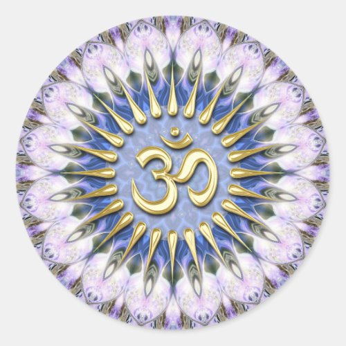 OM Lavender Love Energy Spiritual Healing Sticker