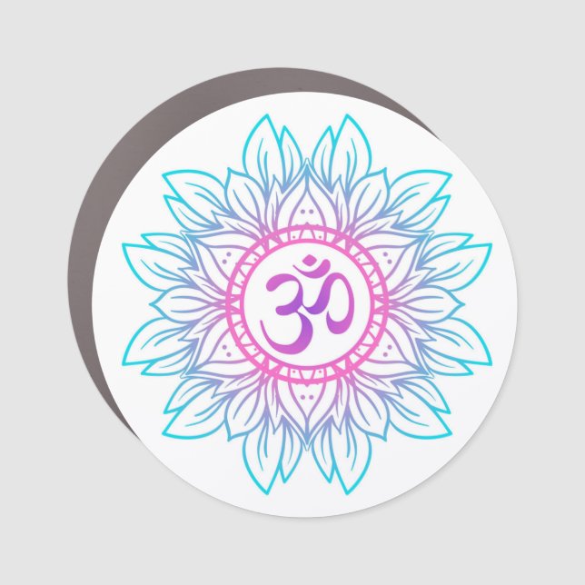 Om Lotus car magnet (Front)