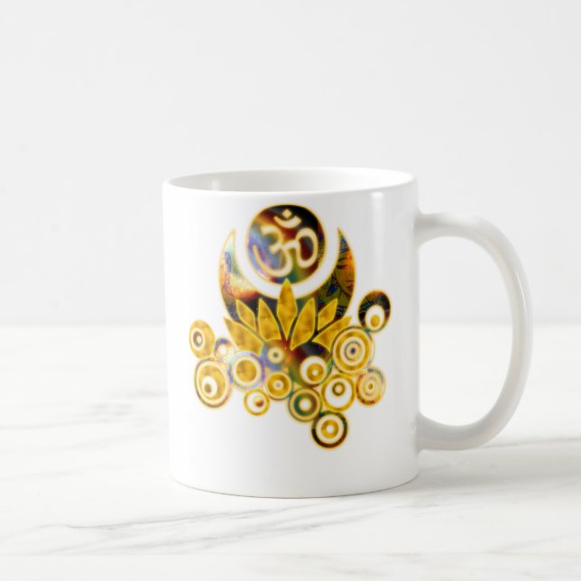 Om Lotus Coffee Mug (Right)