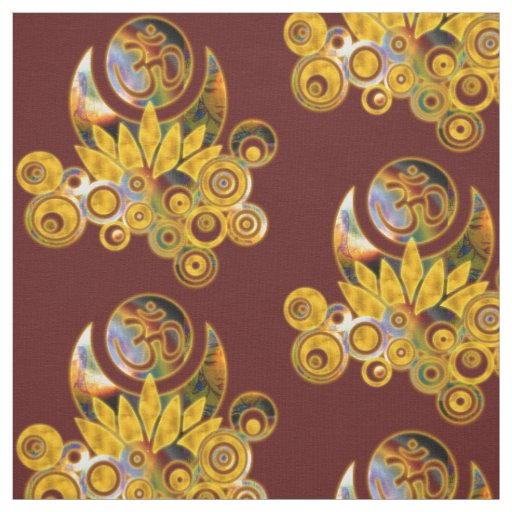 OM LOTUS ENERY free - batik + your backg. & idea Fabric