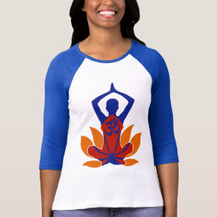 Om Lotus Flower Yoga Pose Fashion T-Shirt