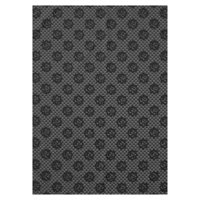 OM Lotus Spirituality Yoga in Carbon Fiber Style Tablecloth (Front)