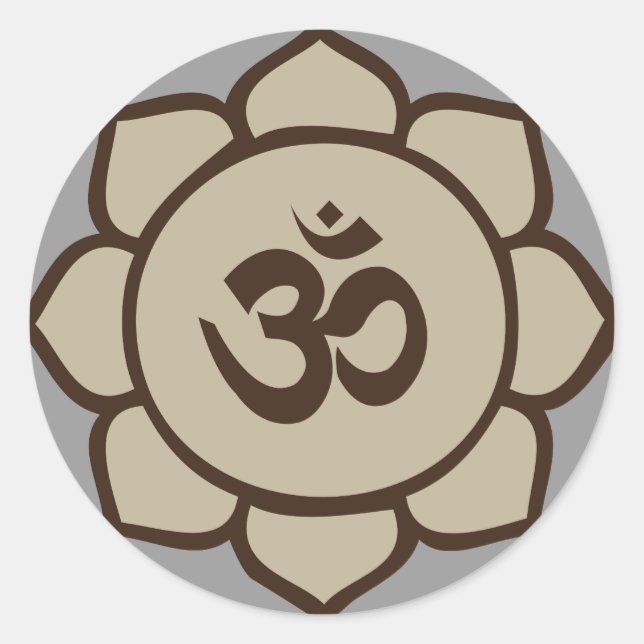 Om Lotus Sticker (Front)