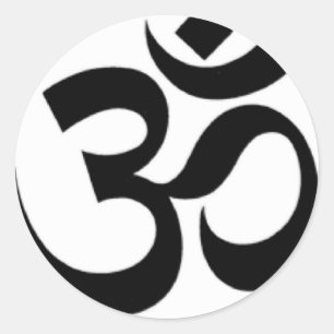 Om ma ni pad me hum Design Products Classic Round Sticker
