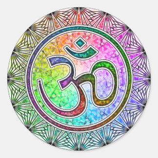 OM-mandala Classic Round Sticker