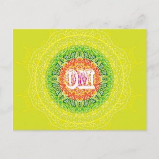 Om Mandala Design for Yoga Postcard