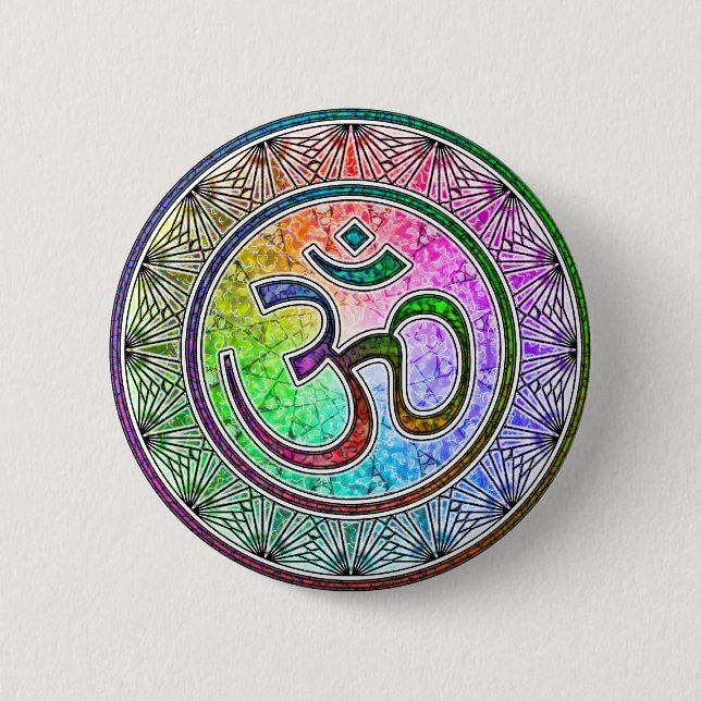 OM-mandala Pinback Button (Front)
