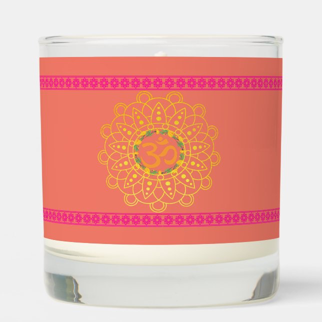 Om Mandala Scented Jar Candle (Front)