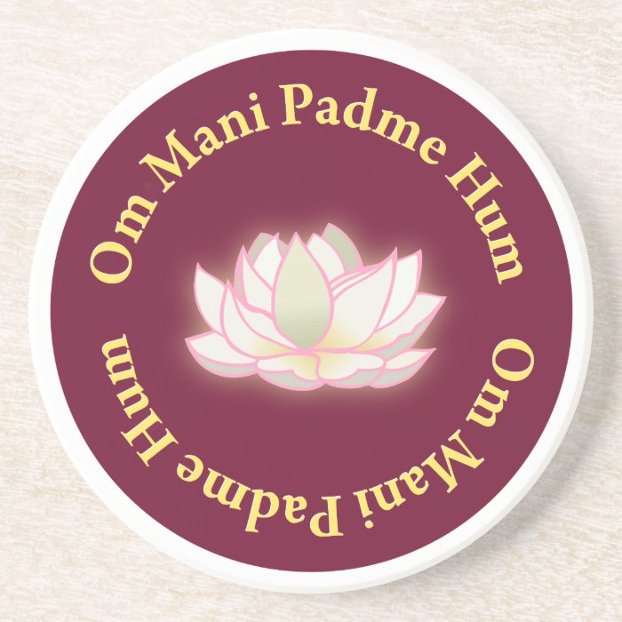 Om Mani Padme Hum Beverage Coaster