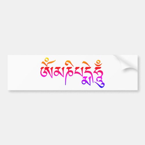 Om Mani Padme Hum Bumper Sticker