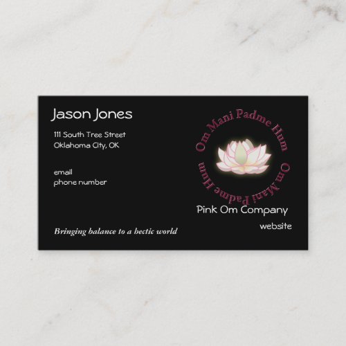 Om Mani Padme Hum Business Card