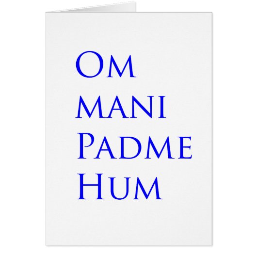 Om Mani Padme Hum Cards (Front)