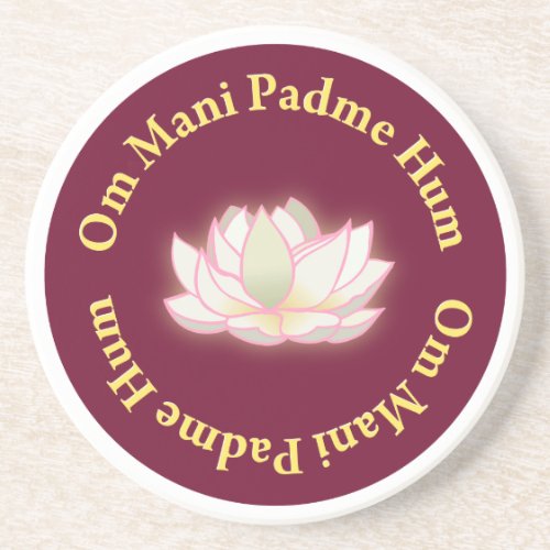 Om Mani Padme Hum Drink Coaster