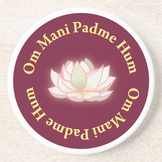 Om Mani Padme Hum Drink Coaster (Front)