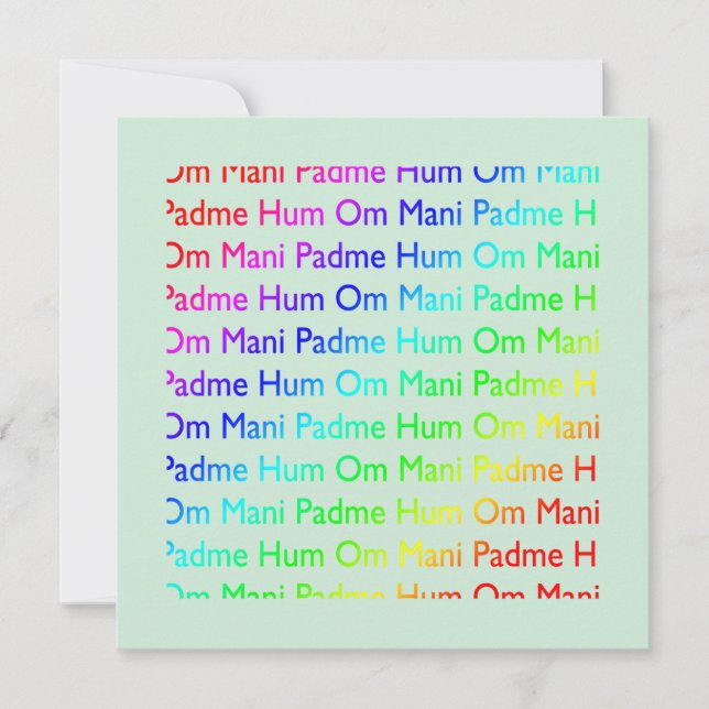 Om mani padme hum Invitation (Front)