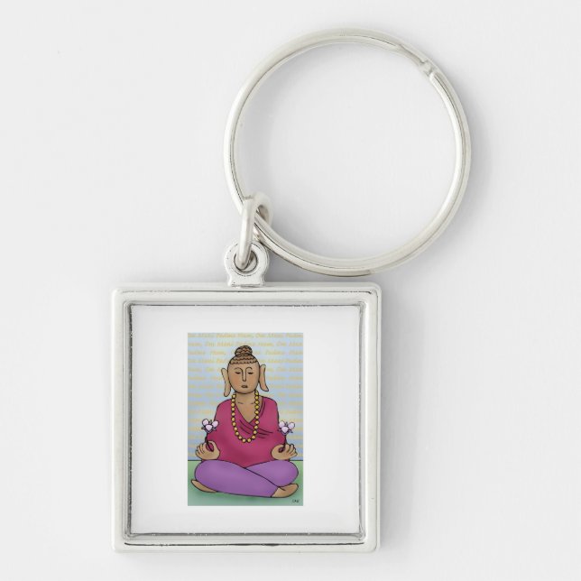 Om Mani Padme Hum Keychain (Front)
