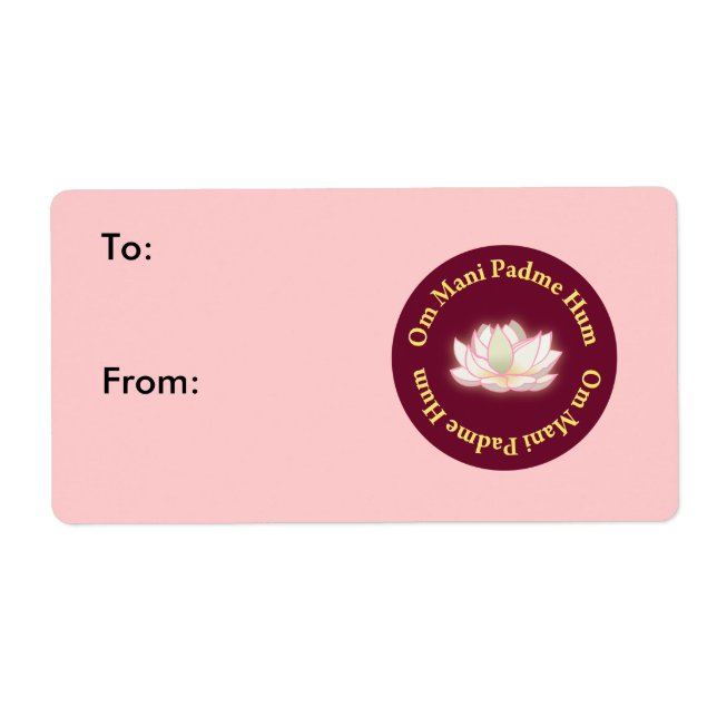 Om Mani Padme Hum Label (Front)