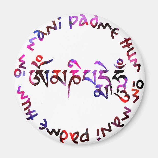 Om mani padme hum magnet (Front)