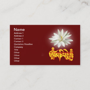 Om mani padme hum mantra business card