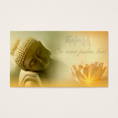 Om mani padme hum -Mantra Card Business Card Template