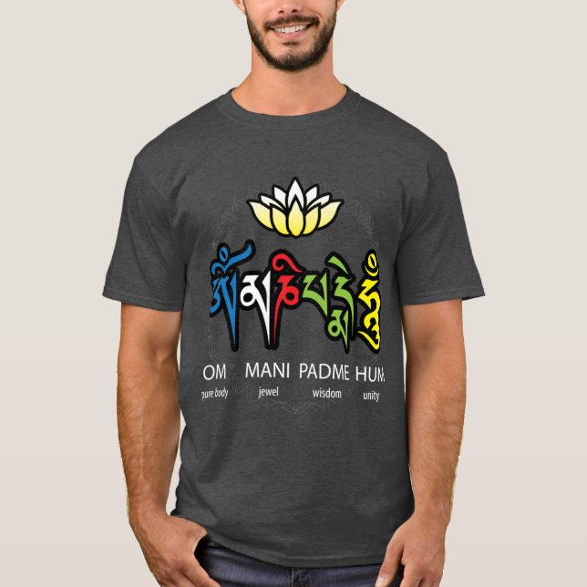 Om Mani Padme Hum Mantra girl T-Shirt (Front)
