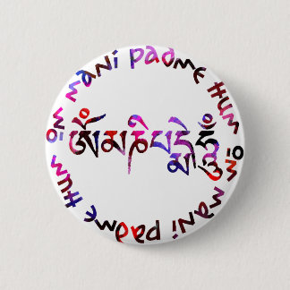 Om mani padme hum pinback button