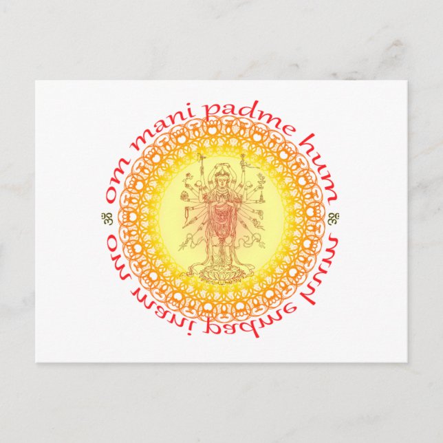 Om mani padme hum postcard (Front)