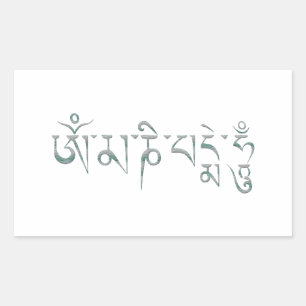 Om Mani Padme Hum Rectangular Sticker