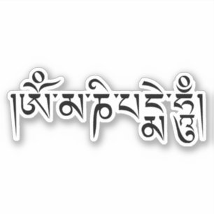 Om Mani Padme Hum Tibetan Buddhist Mantra Sticker