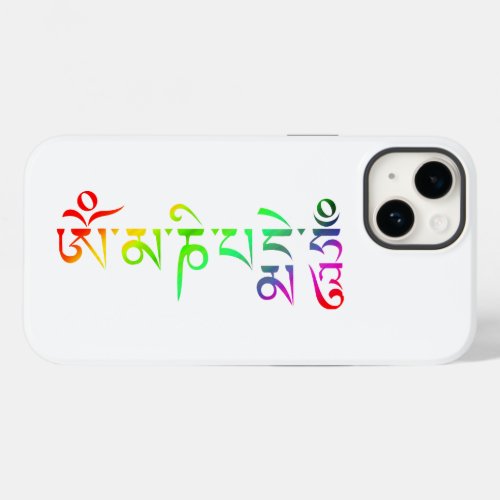 Om Mani Padme Hum Tibetan Mantra Rainbow Case_Mate iPhone 14 Case