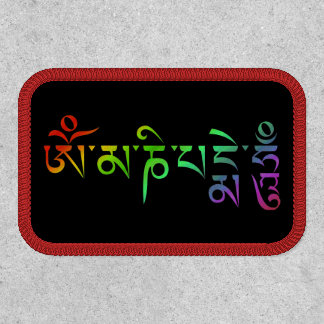 Om Mani Padme Hum Tibetan Mantra Rainbow Patch