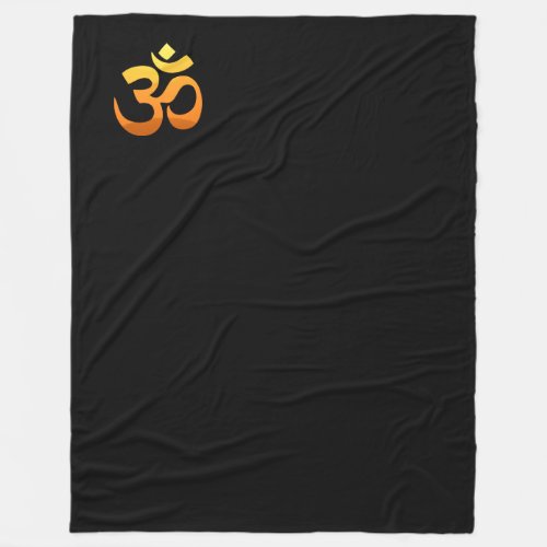 Om Mantra Symbol Blanket Gold Sun Meditation Yoga