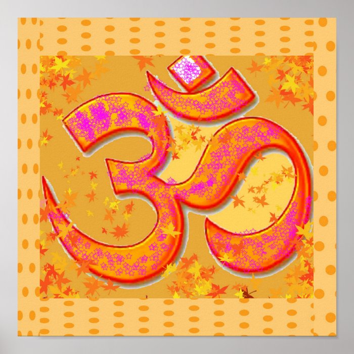OM Mantra Symbol  Chant n Meditate "OM HARI OM" Posters