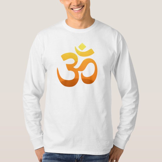 Om Mantra Symbol Yoga Asana Relax Men's White T-Shirt (Front)