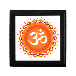 Om Mantra Yoga Personalized Wooden Jewelry Box