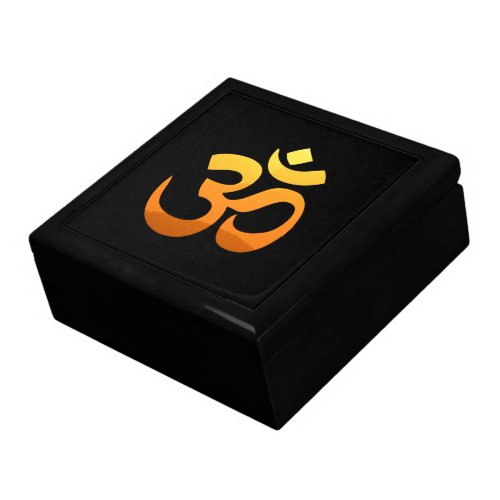Om Mantra Yoga Symbol Asana Relax Fitness Gold Sun Gift Box