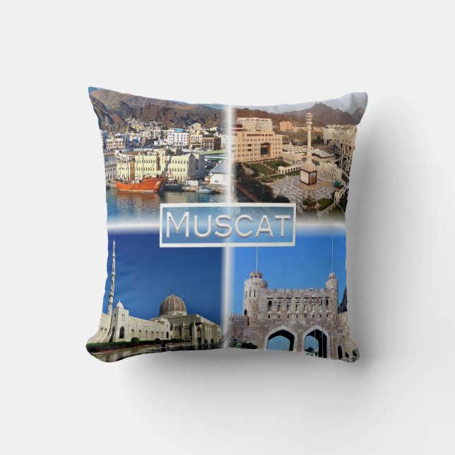 OM Muscat - Harbour - Central Business District - Throw Pillow (Front)
